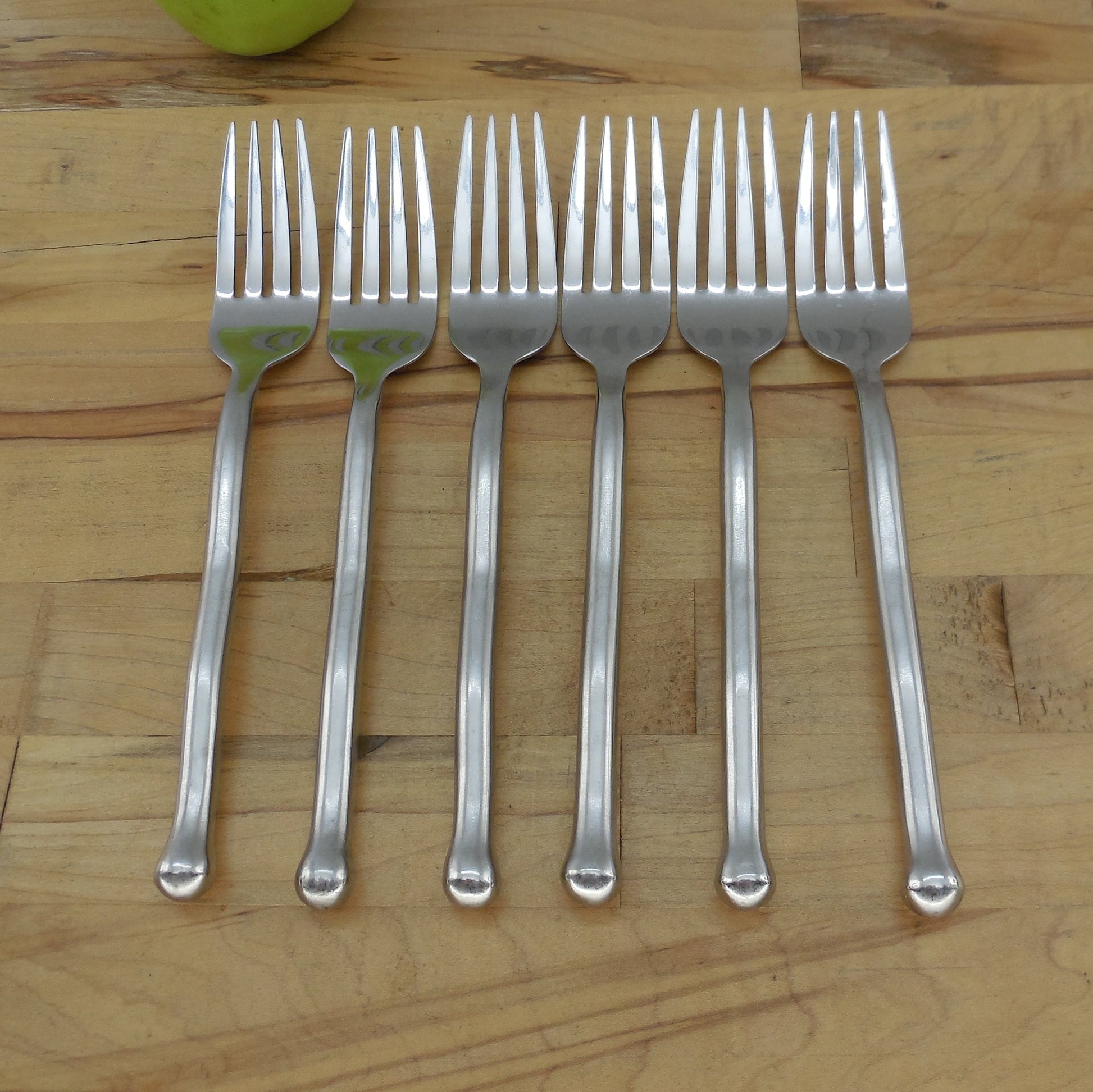 Gourmet Settings Exotique Platinum Stainless Flatware - 6 Dinner Forks