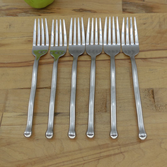 Gourmet Settings Exotique Platinum Stainless Flatware - 6 Dinner Forks