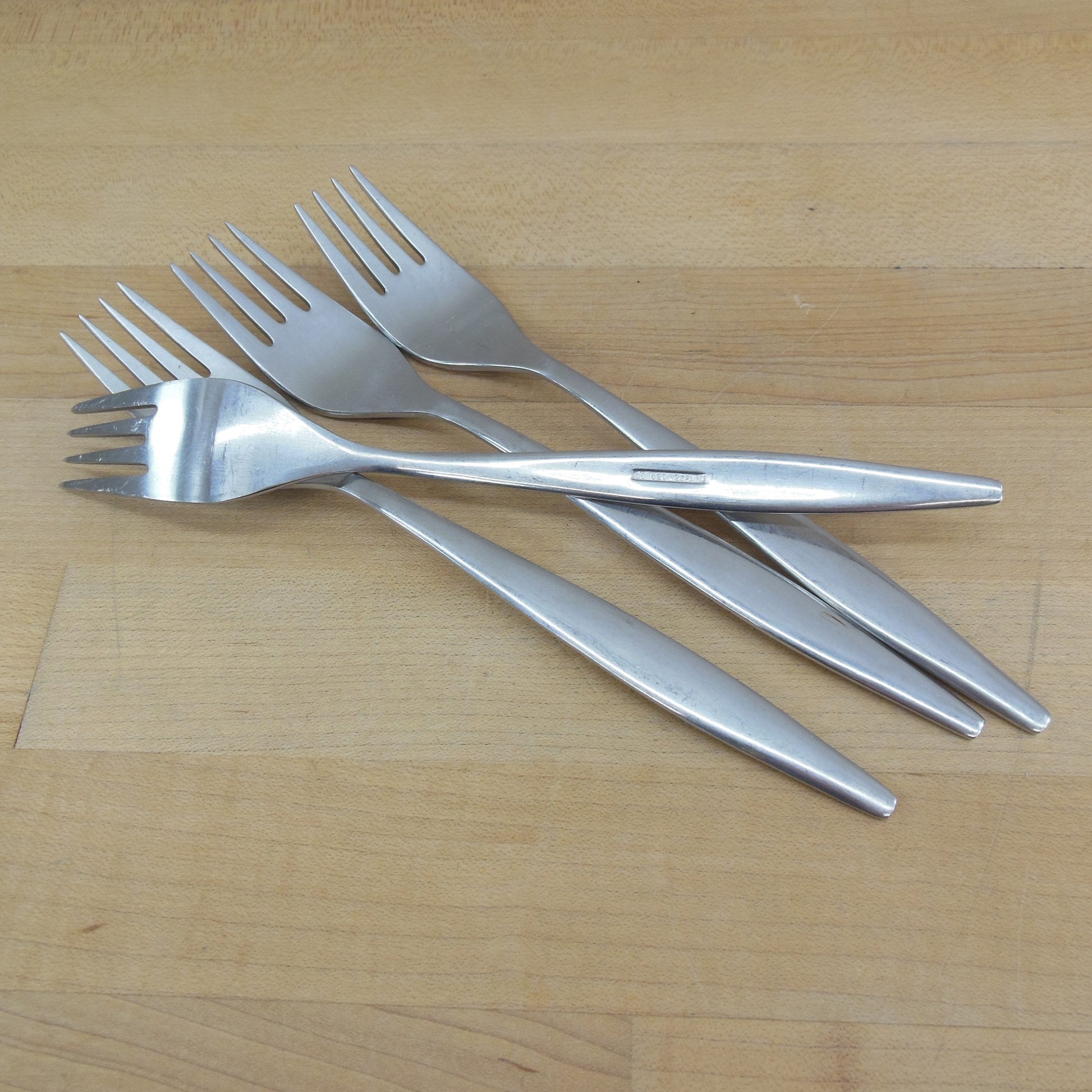 Dalia Spain Braque Modernist Stainless Flatware - 4 Set Dinner Forks Used