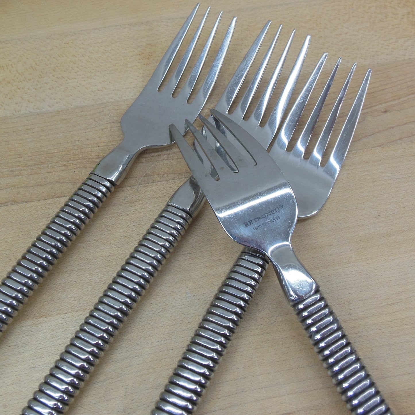 Retroneu Latitudes Stainless Steel Flatware - Dinner Forks 4 Set used