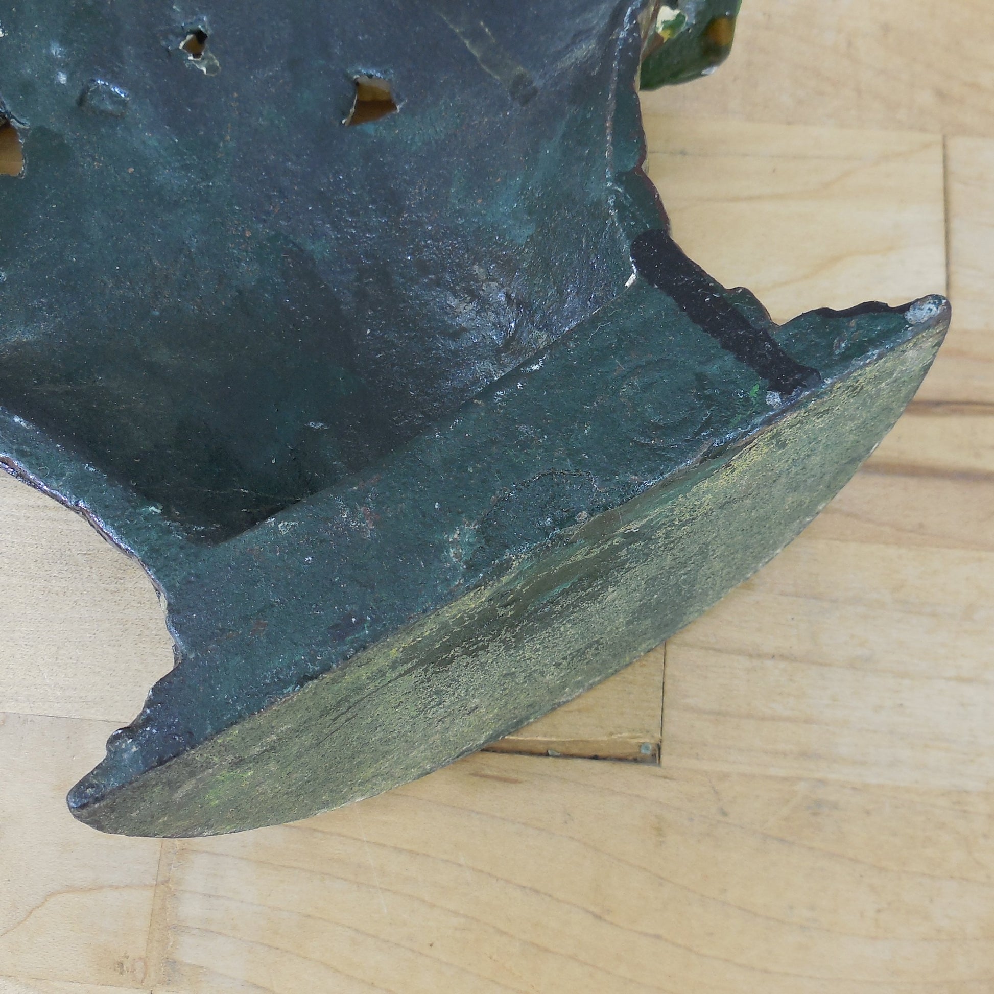 Unbranded Polychrome Flowers in Basket Door Stop Cast Iron Copyright