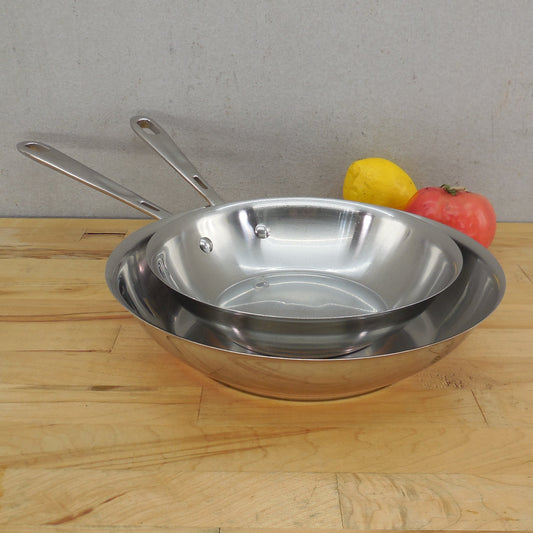 Emeril By All-Clad Stainless Copper Core 8" & 10" Skillet Fry Pans