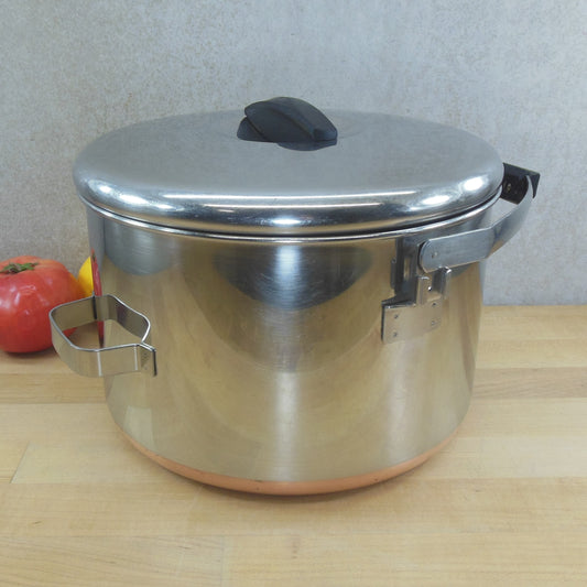 Ekcoware Stainless Thick Copper Clad 6 Quart Soup Stock Pot Bail