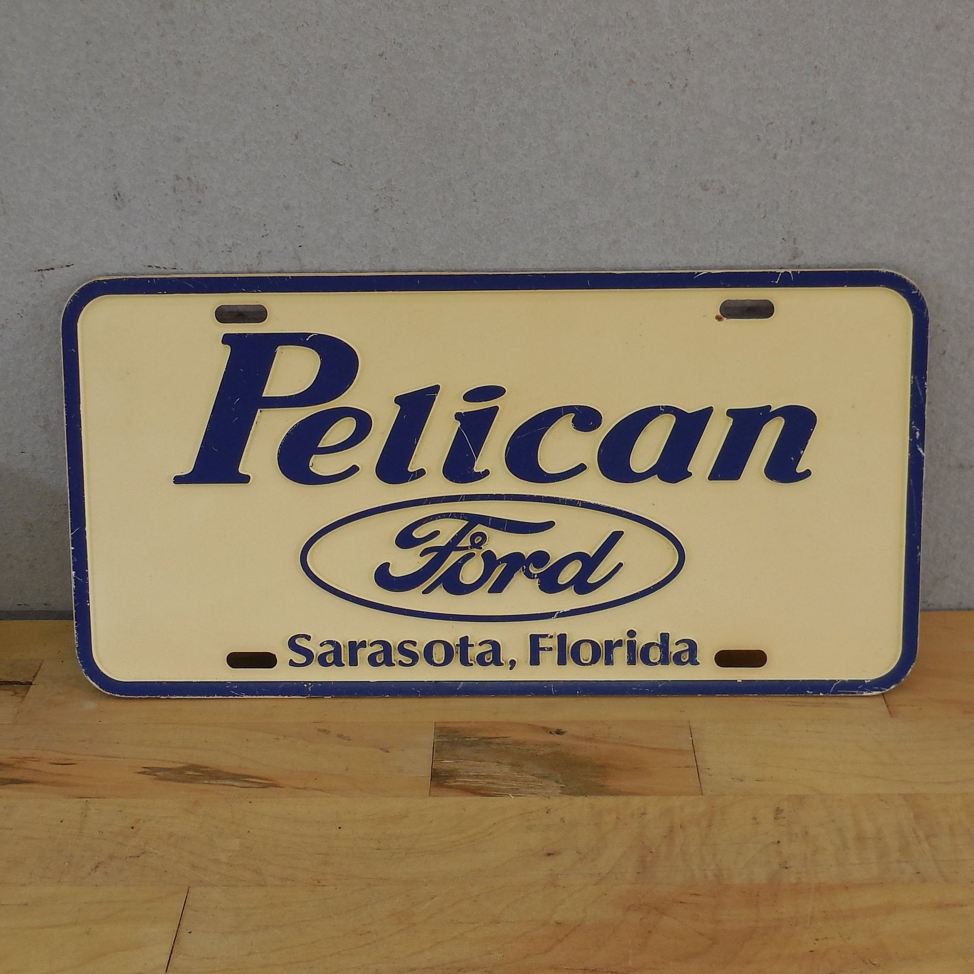 Pelican Ford Sarasota FL Vanity Dealership License Plate Tag Embossed