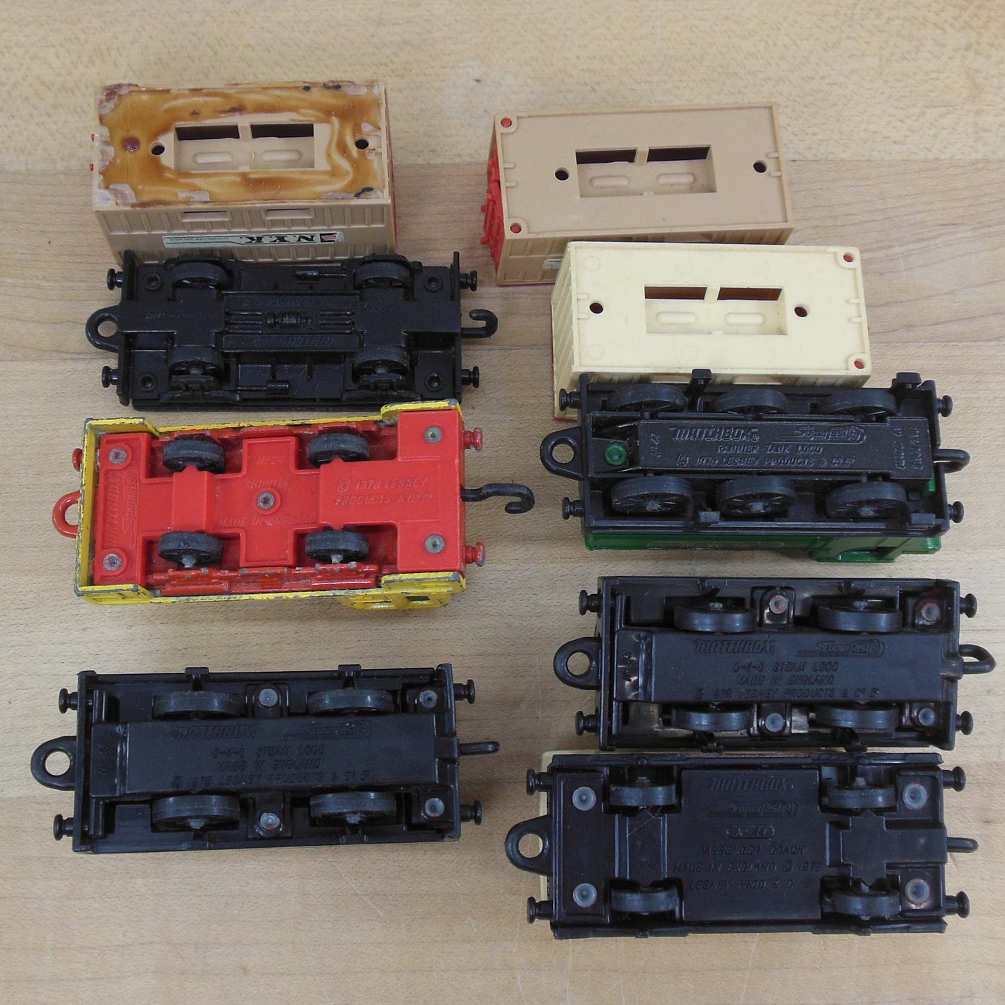 Diecast Toy 6 Lot Train Engines Caboose Car - Matchbox Lesley used