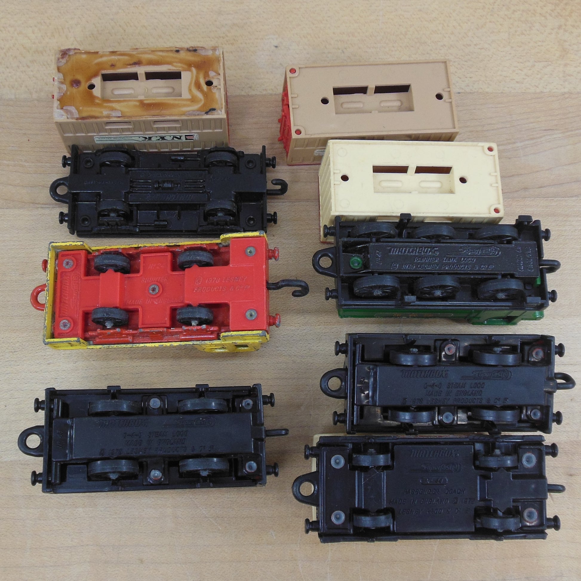 Diecast Toy 6 Lot Train Engines Caboose Car - Matchbox Lesley used