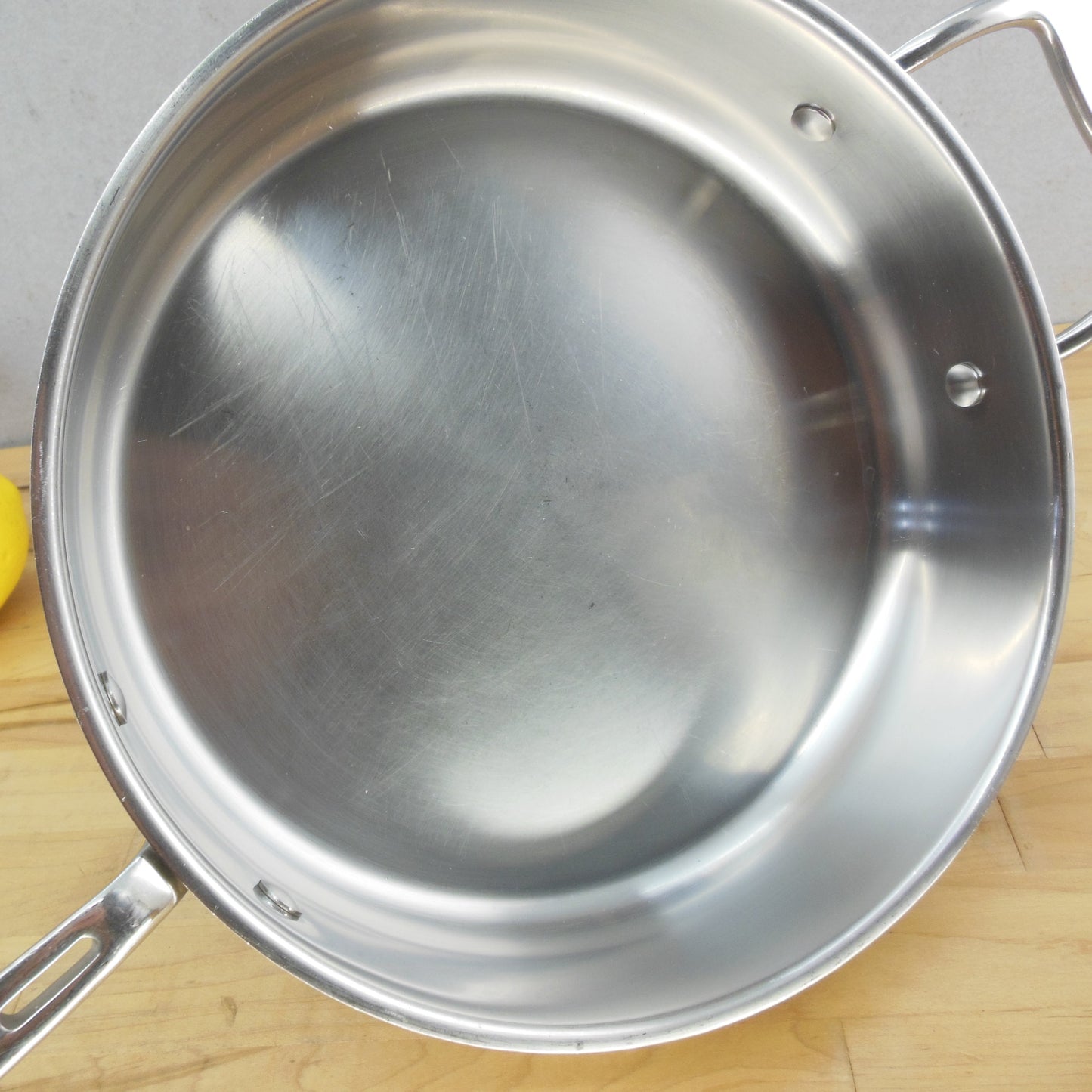 Emeril Stainless Saute Pan 3 Qt. & Stock Pot 6 Qt. Shared Lid Skillet