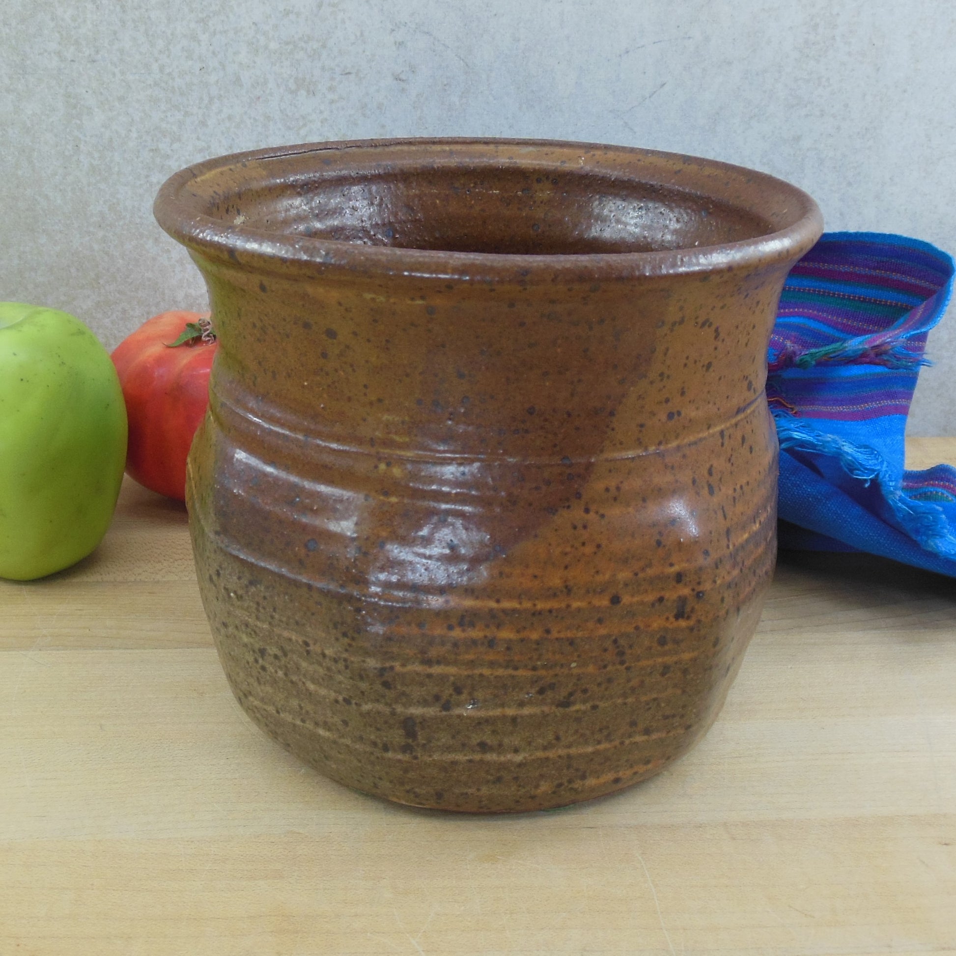 E. Jacobson Stoneware Pottery Vase Natural Browns vintage