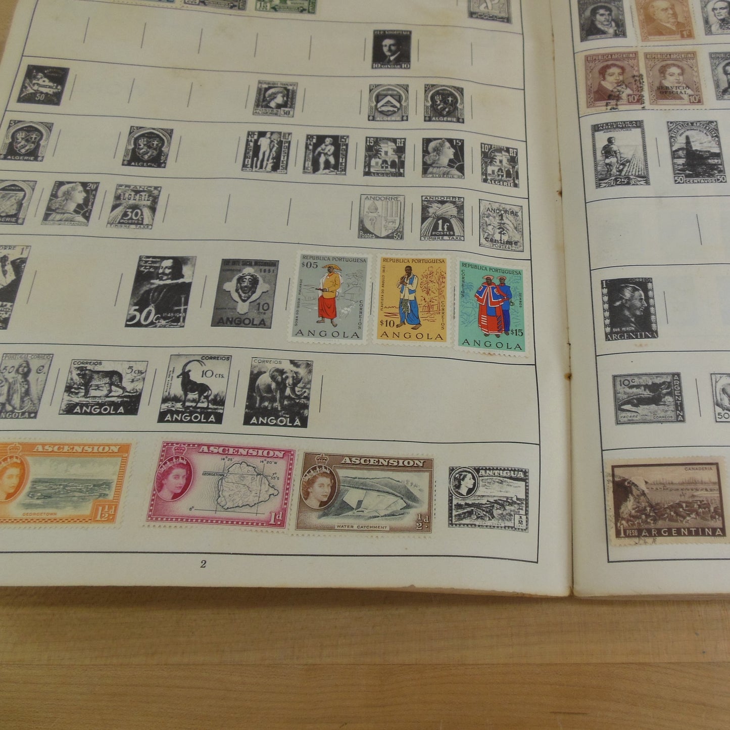 Explorer World Stamp Collector Album 1960 - Partially Filled Unresearched Paper