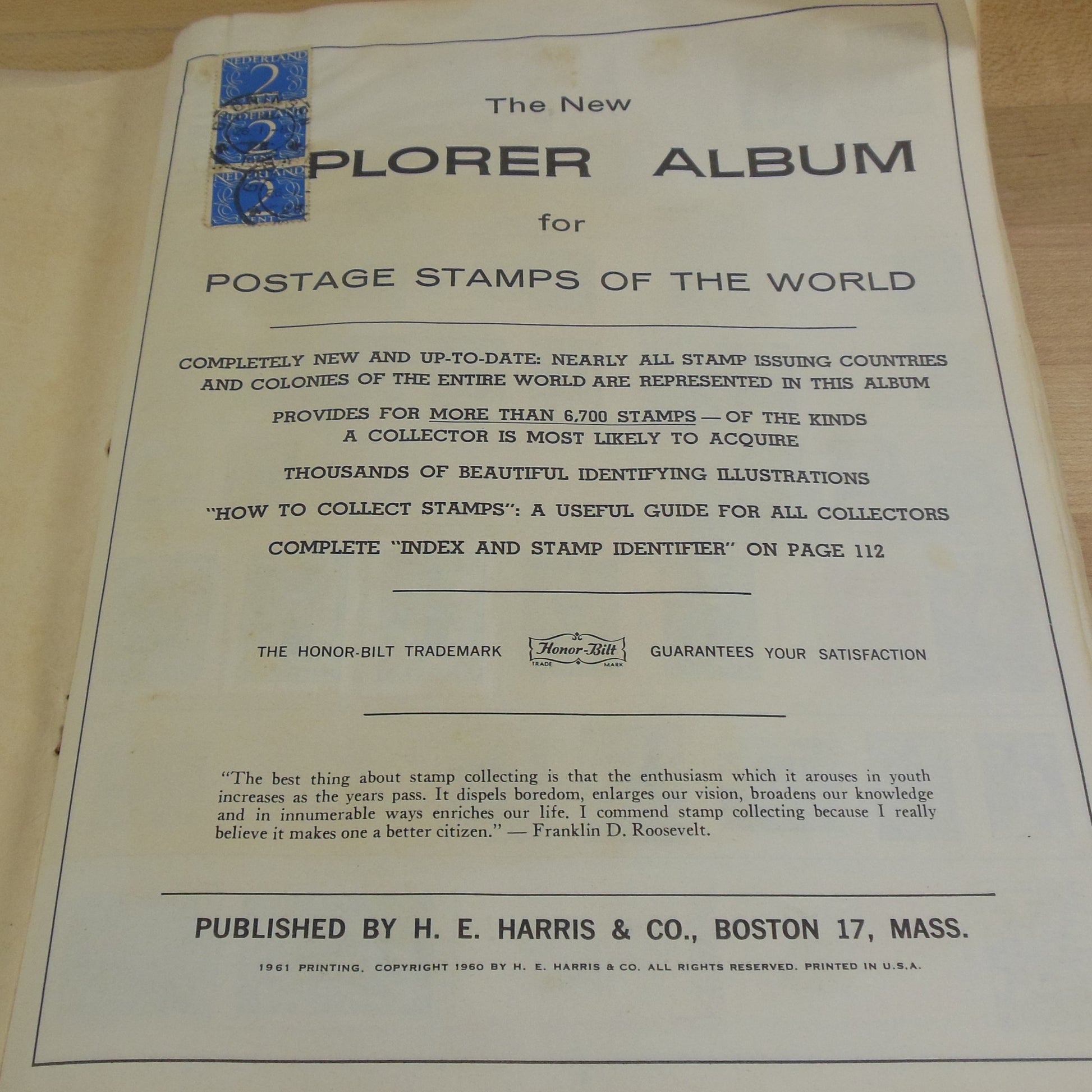 Explorer World Stamp Collector Album 1960 - Partially Filled Unresearc –  Olde Kitchen & Home