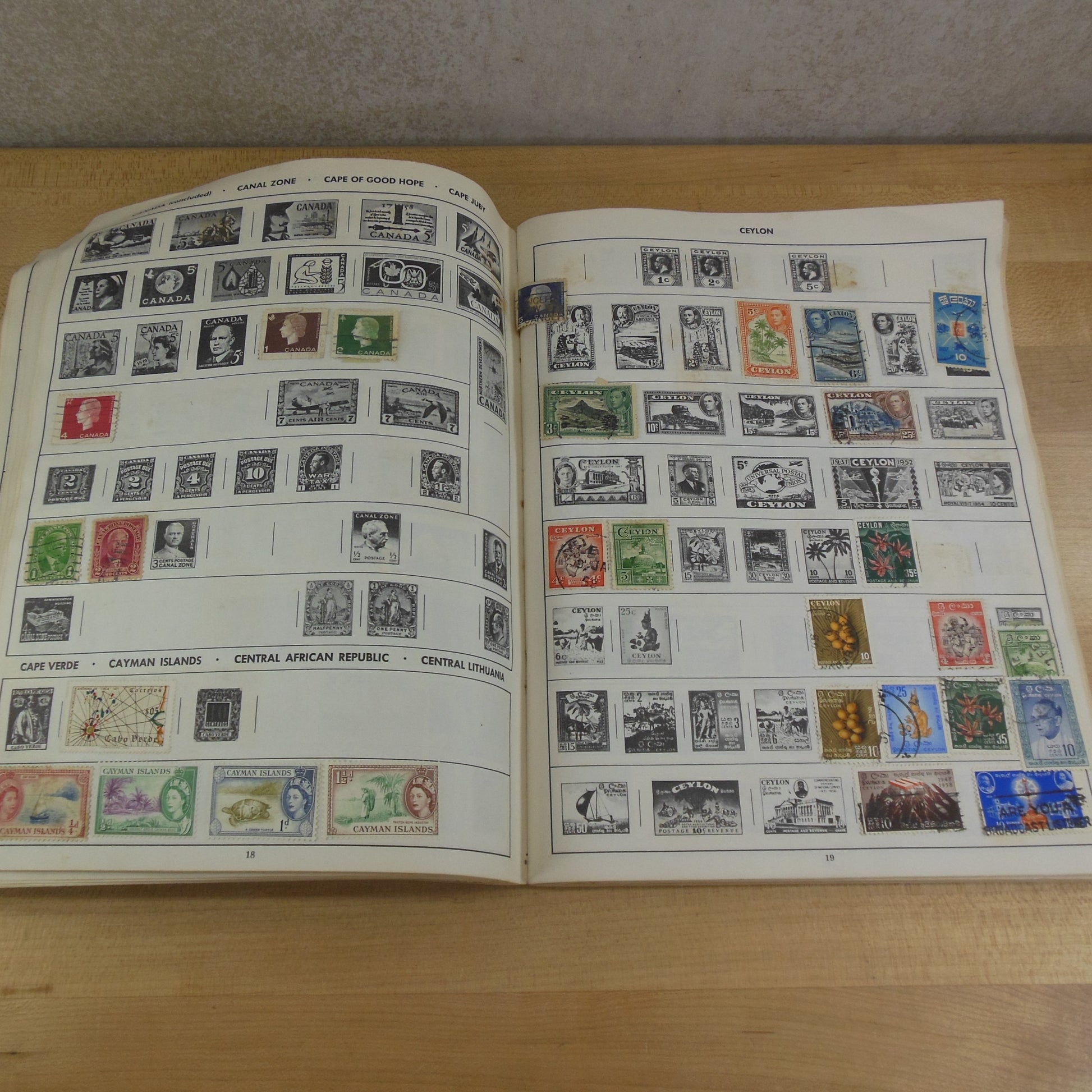 Explorer World Stamp Collector Album 1960 - Partially Filled Unresearc