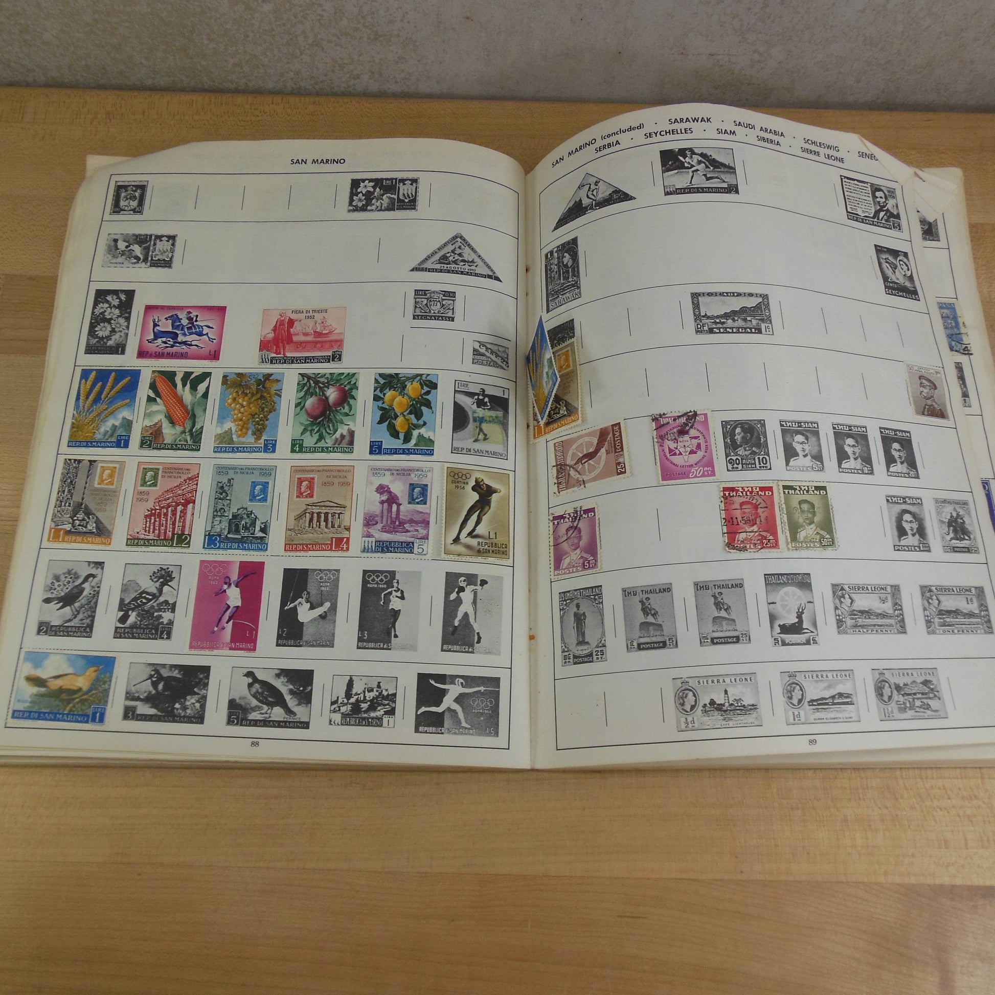 Explorer World Stamp Collector Album 1960 - Partially Filled Unresearched 1960's
