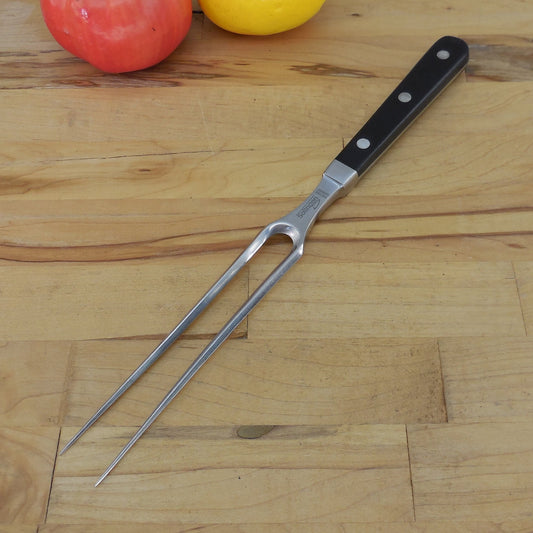 Solingen Rostfrei Germany Stainless Bayonet Carving Fork Black Handle
