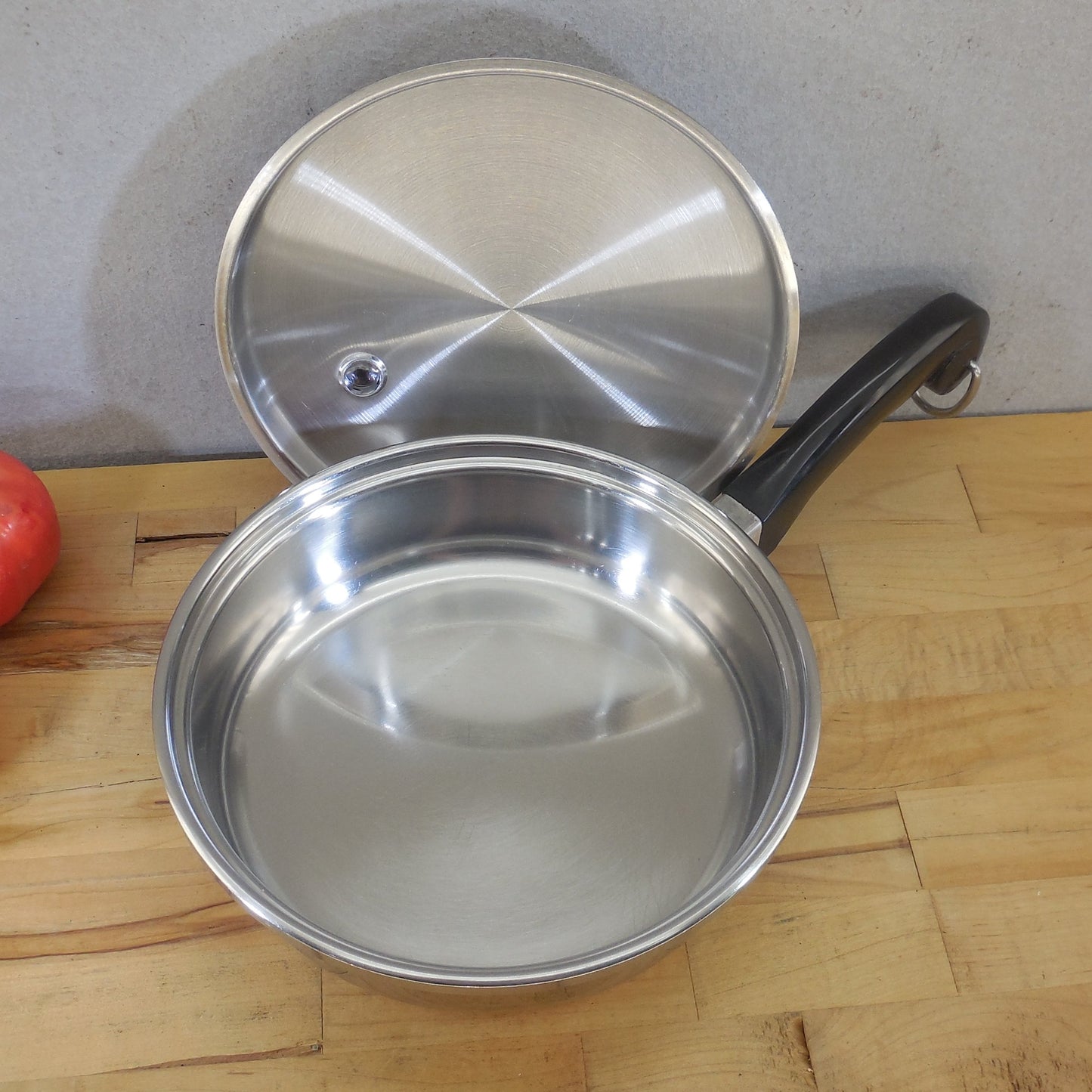 Saladmaster USA T304S Stainless 9" Skillet with Vapo Lid Restored Used