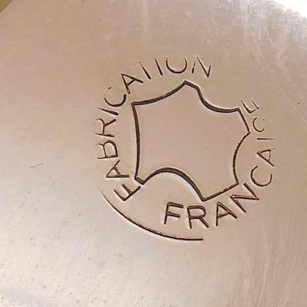Baumalu France Fabrication Francaise 9.5" Copper Tin Fry Pan Skillet 2mm Maker Mark