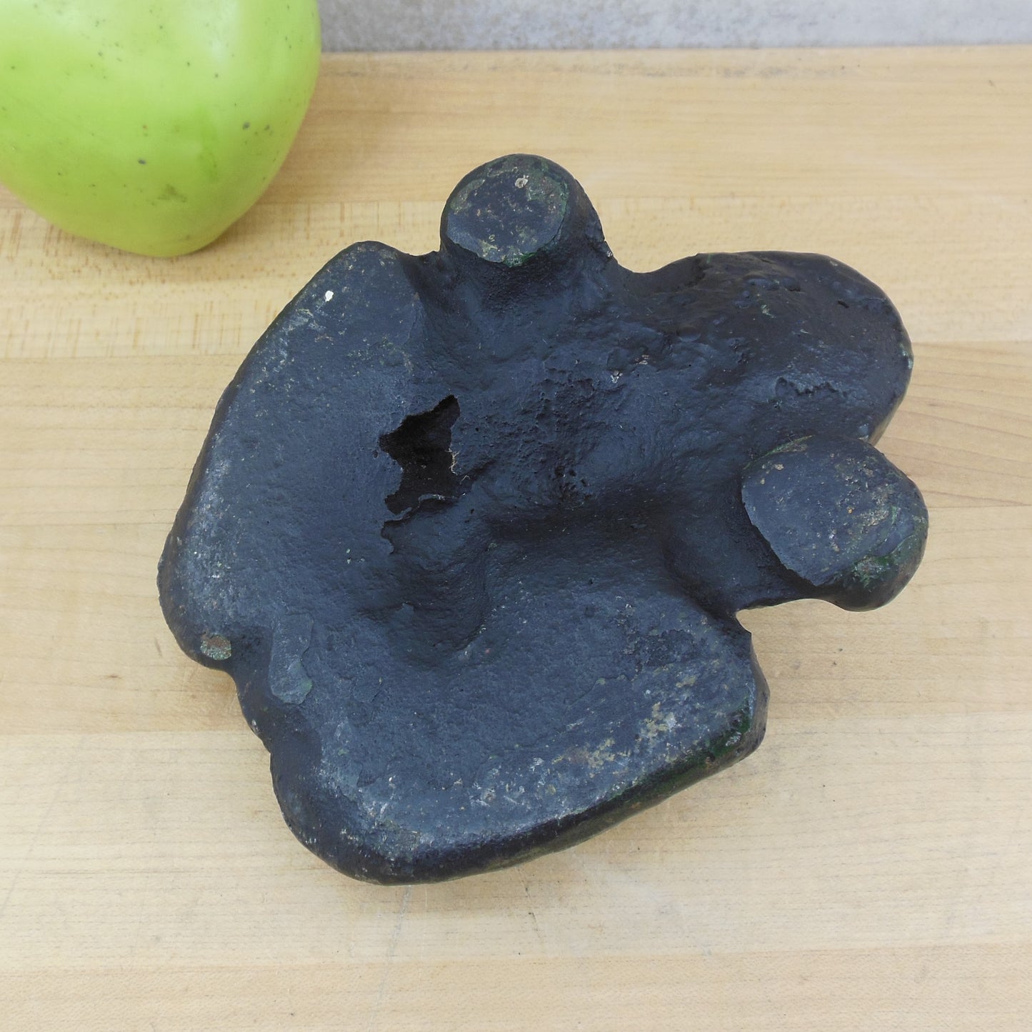 Black Cast Iron Frog Doorstop Garden Sculpture 5.75 lbs. 5.5" Used