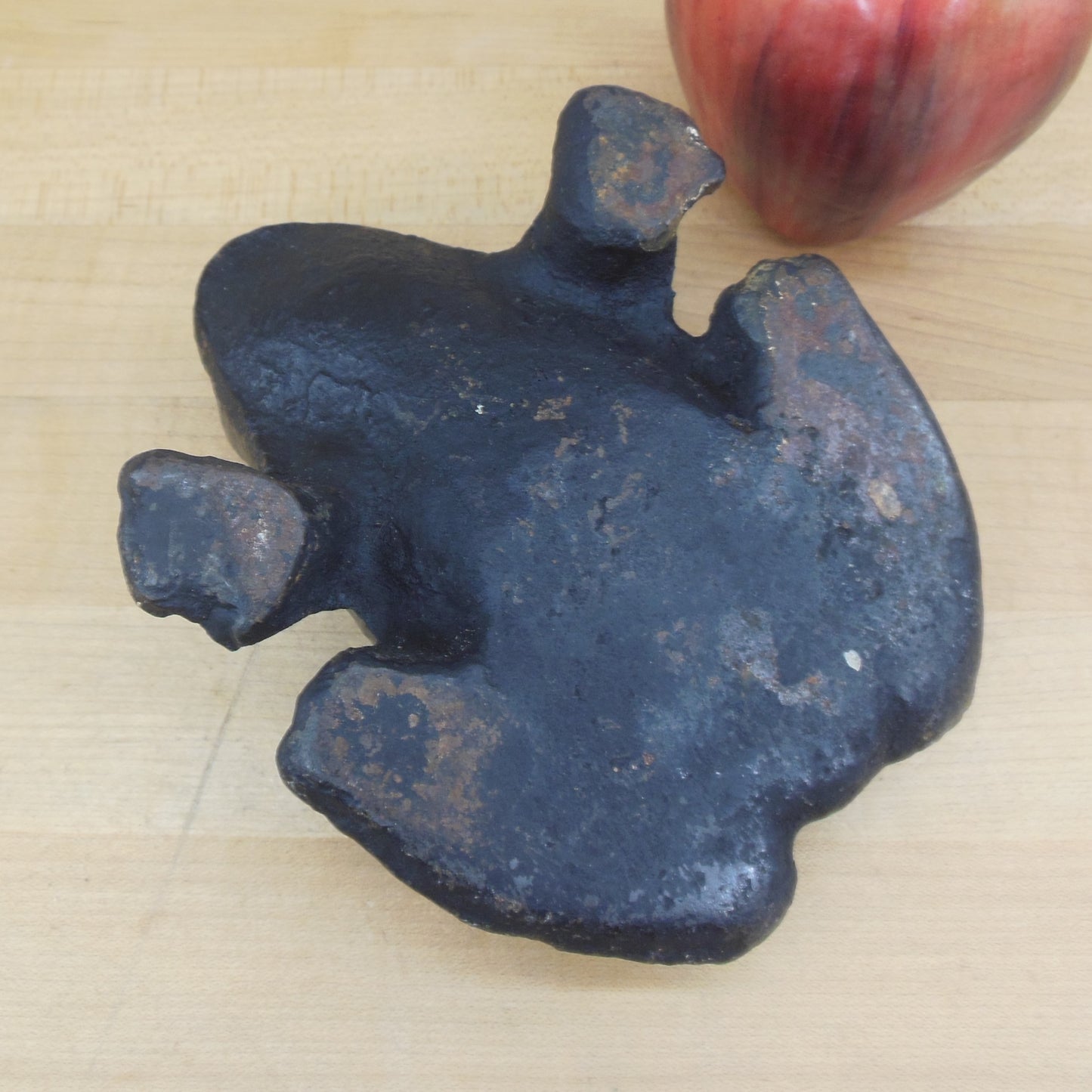 Black Cast Iron Frog Doorstop Garden Sculpture 5.75 lbs. 5.5" Used