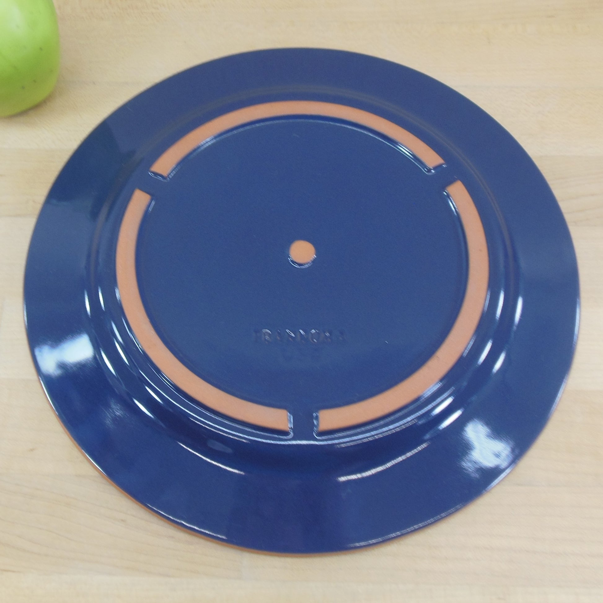 Frankoma Pottery King Ranch Cattlebrands Dinner Plate Blue Red Clay