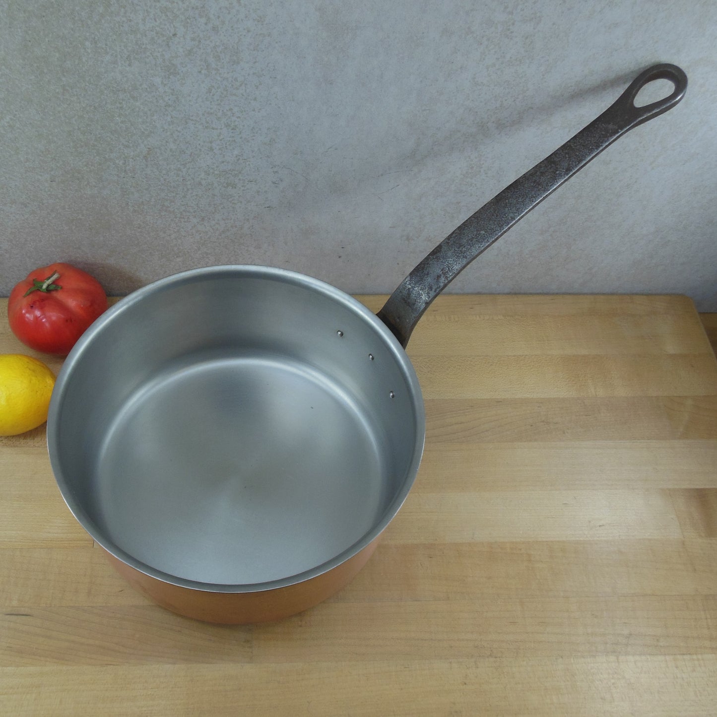 Falk Culinair Belgium 24cm Classic Copper Stainless Saucepan 4.9 Quart Used