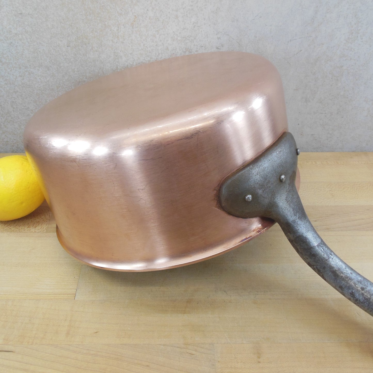 Falk Culinair Belgium 24cm Classic Copper Stainless Saucepan 4.9 Quart iron handle