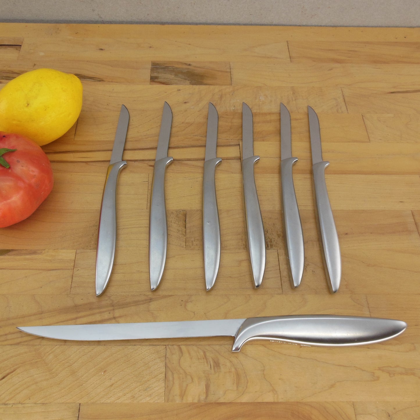 Gerber USA 6 Set Miming Steak Knives & Durendal Carver