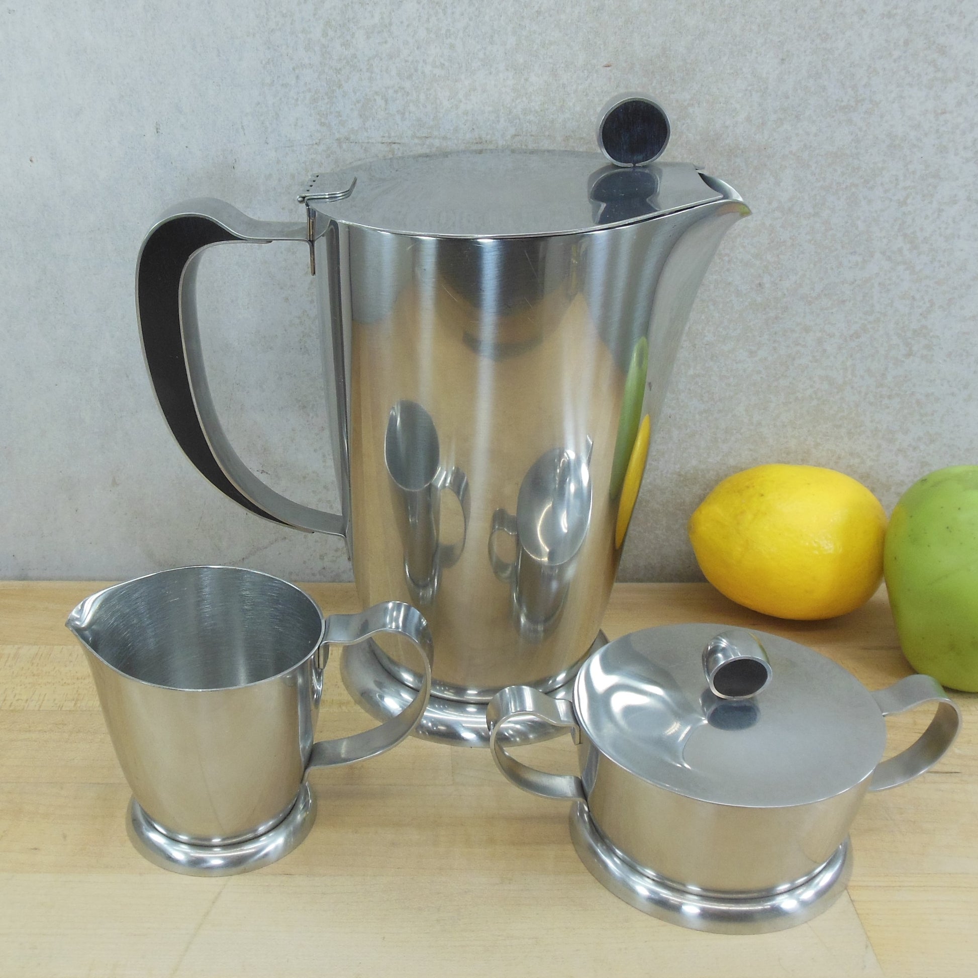 Gense Sweden Focus De Luxe Coffee Service Pitcher Creamer Sugar MCM