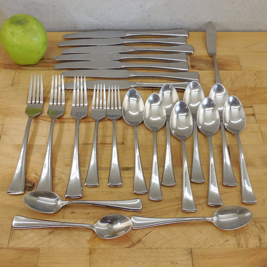 Gorham Stephanie Glossy Stainless Flatware 24 Lot Partial Set