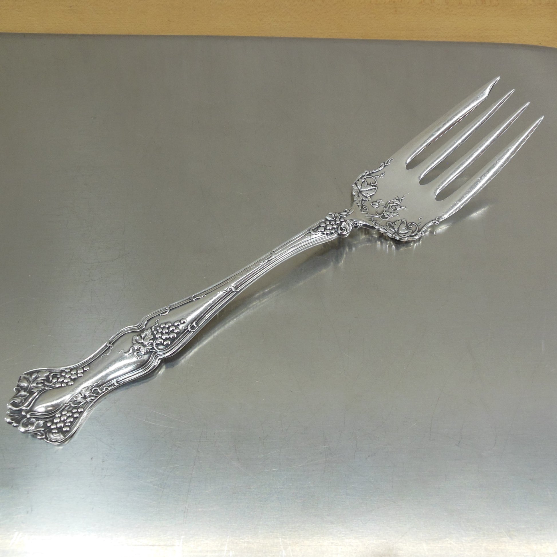 Rogers Bros. Vintage Grape Silverplate Cold Meat Fork