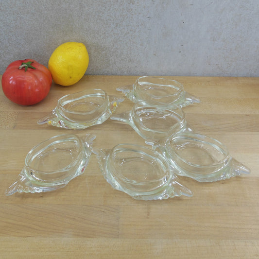 Glasbake USA Clear Glass Deviled Crab Dishes 6 Set