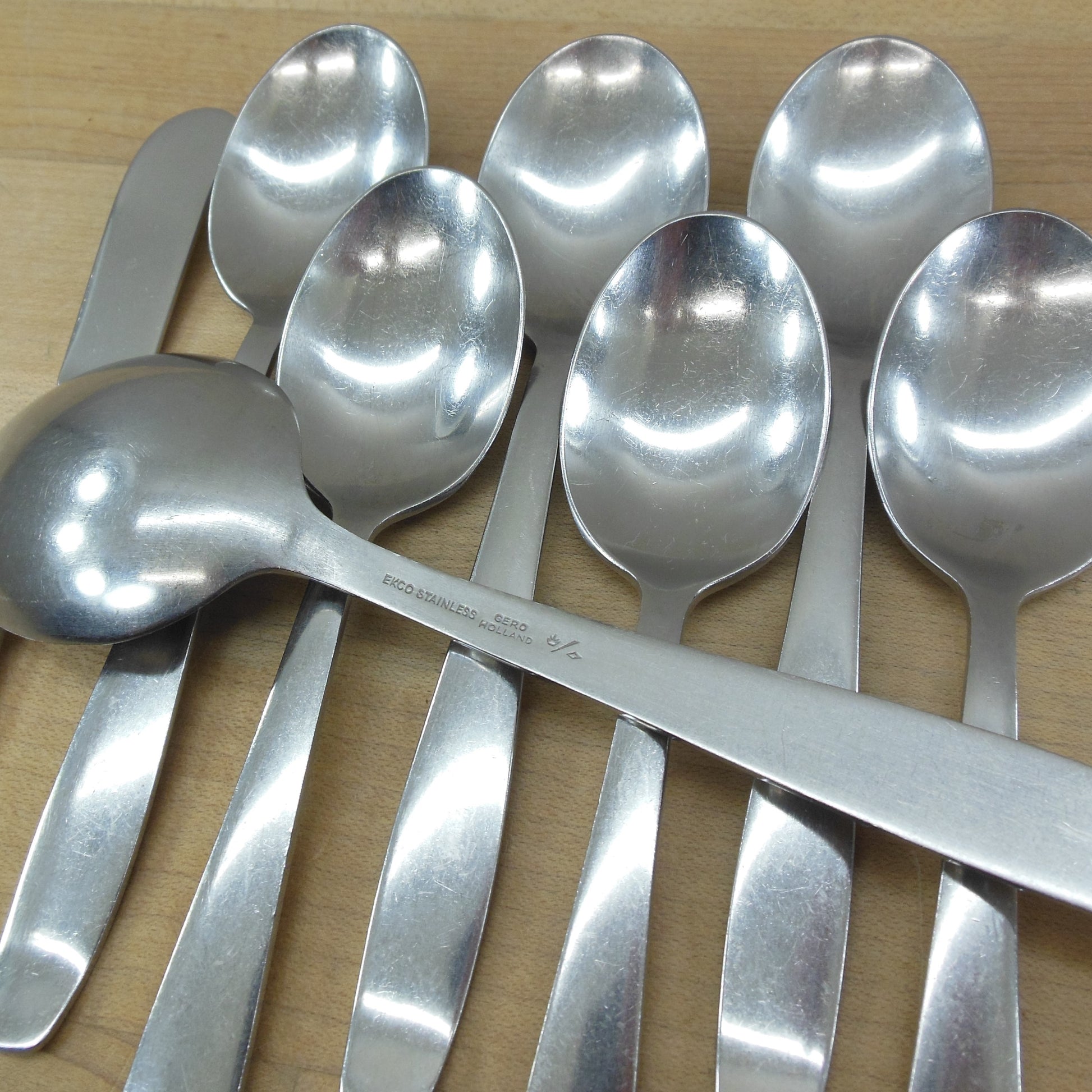 Ekco Gero Holland Princess Irene Stainless Teaspoons Place Spoon Master Butter used