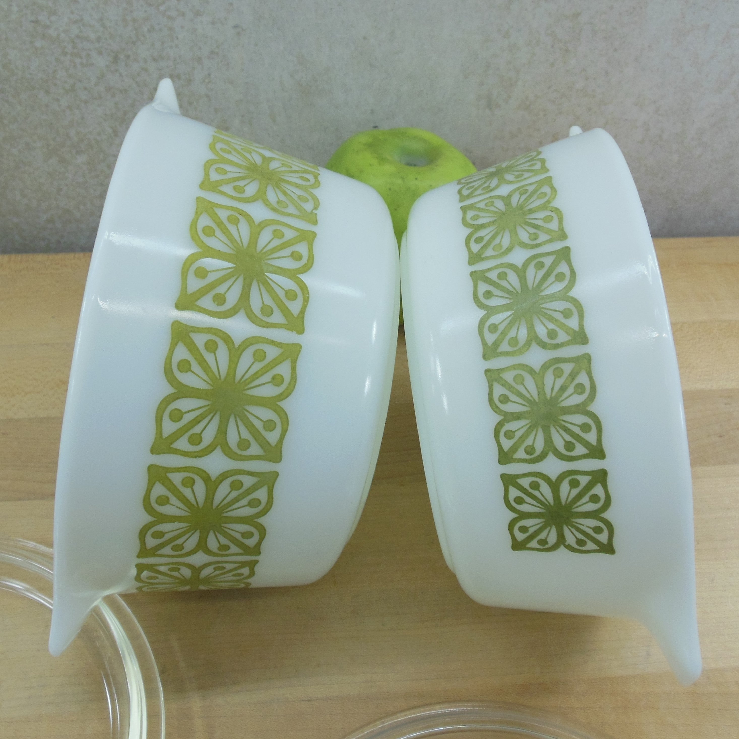 Pyrex deals Square Flowers Verde Casserole Set