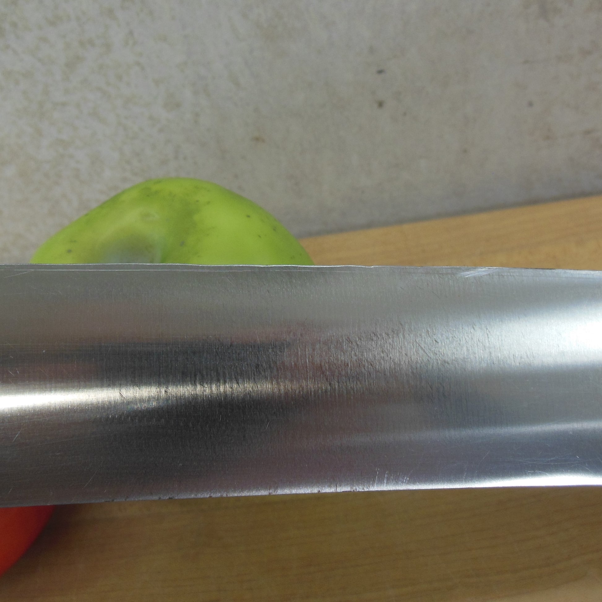Giesser Germany 12" Stainless Scimitar Butcher Knife Wood Handle Steel