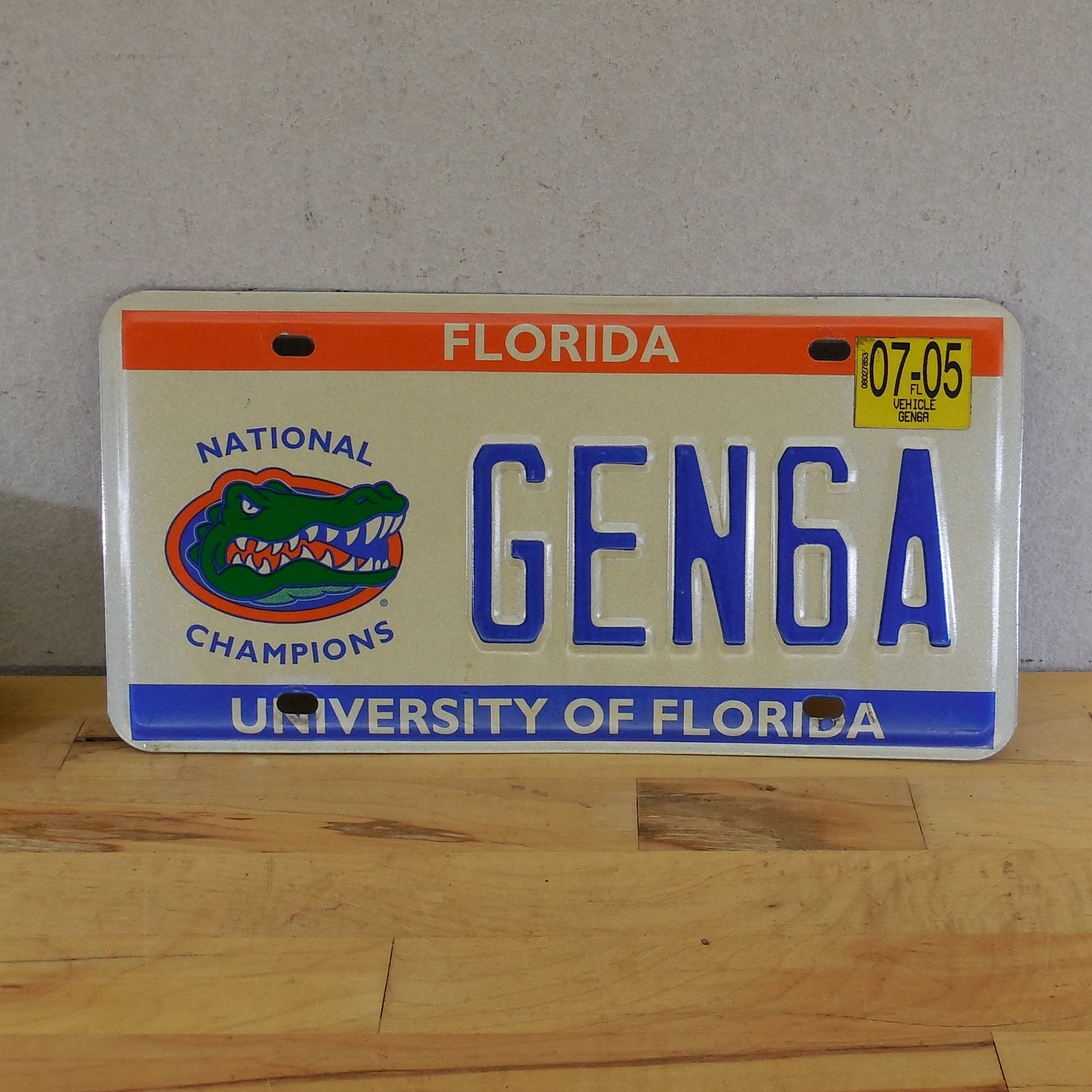 UF 2000's License Plate Tag - University of Florida Gators Champions GEN6A