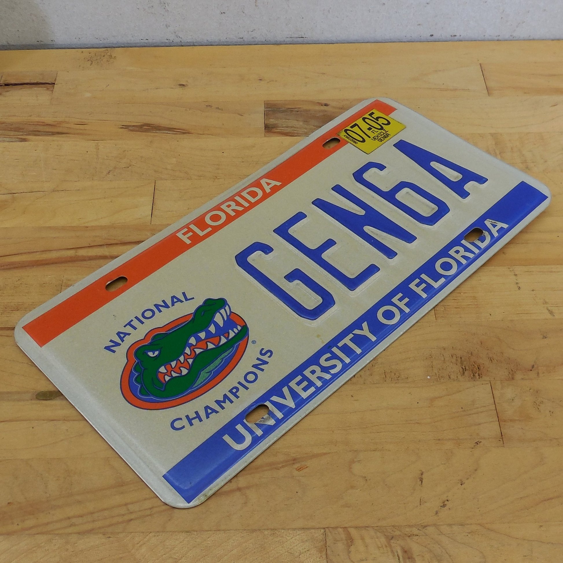 UF 2000's License Plate Tag - University of Florida Gators Champions GEN6A
