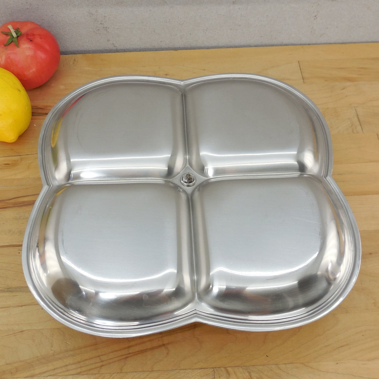 GABIS Sweden Stainless 4 Compartment Appetizer Relish Chip Dip Tray MCM