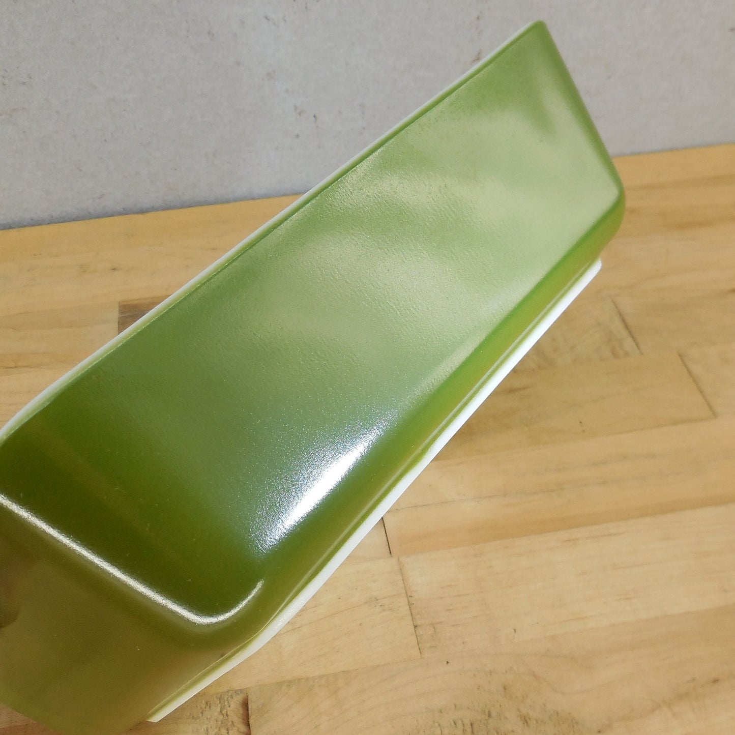 Pyrex Glass USA Lg. 1.5 Qt. Green Casserole Refrigerator Dish 0503 - No Lid