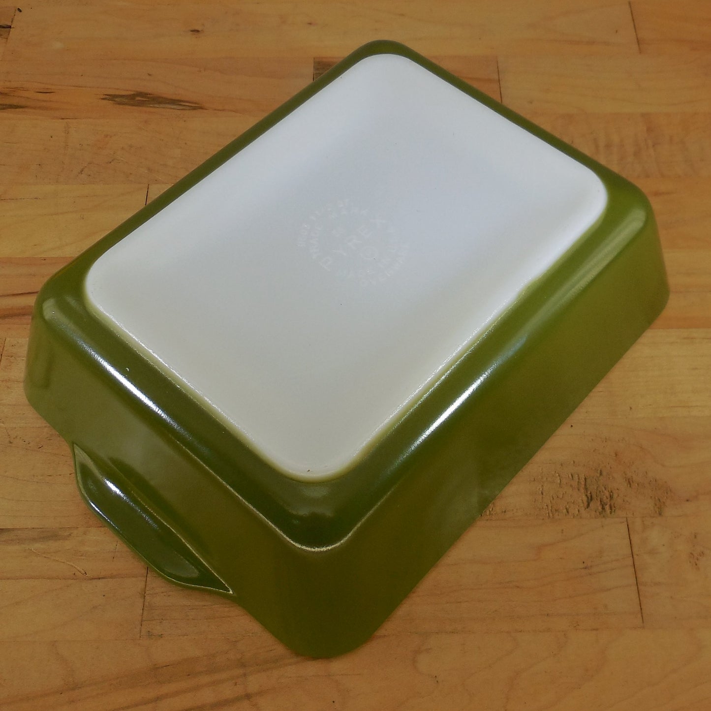 Pyrex Glass USA Lg. 1.5 Qt. Green Casserole Refrigerator Dish 0503 - No Lid
