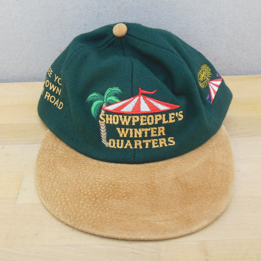 Show Peoples's Winter Quarters Sarasota FL Cap Hat - Green Gold NOS