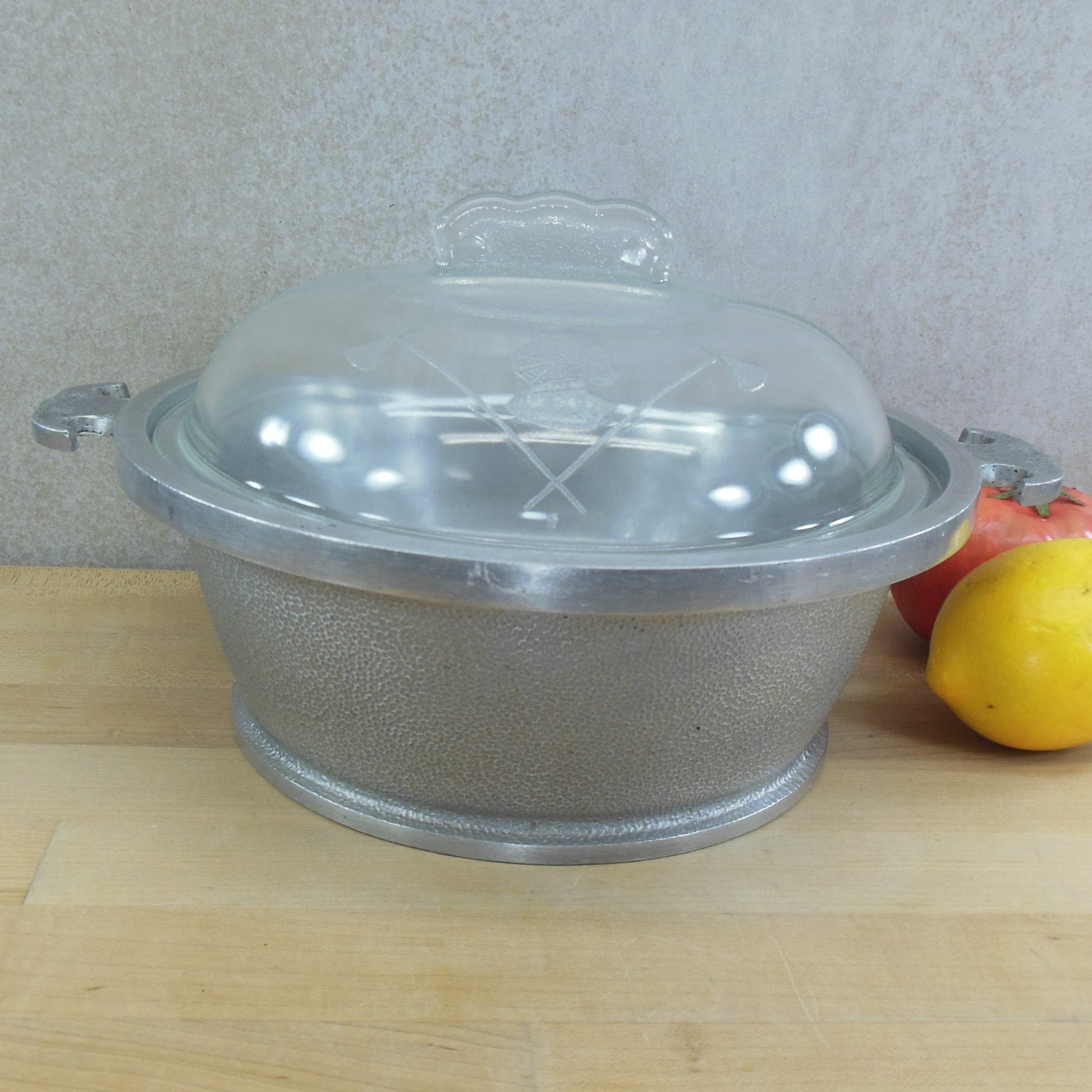 Guardian Service Ware Aluminum 3 Quart Round Roaster Pot & Glass Lid