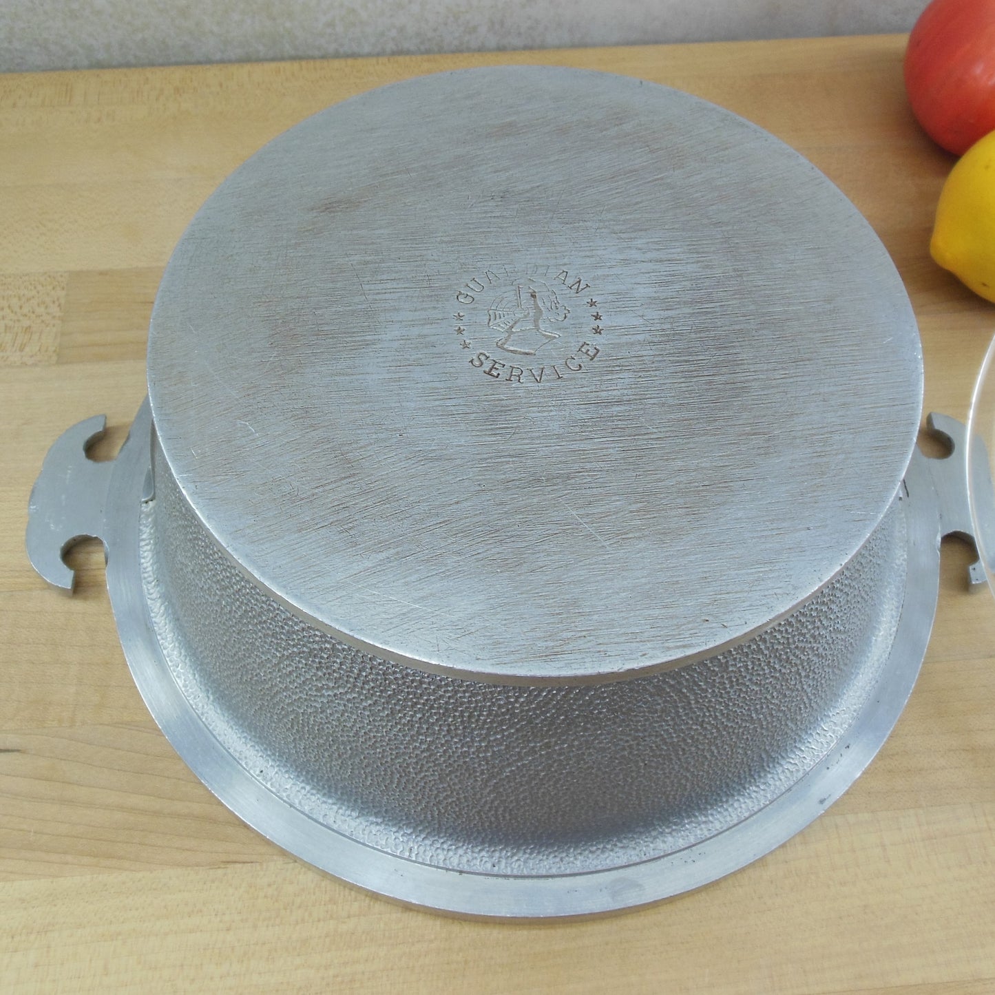 Guardian Service Ware Aluminum 3 Quart Round Roaster Pot & Glass Lid Used