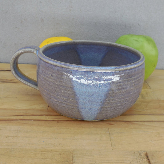 Geoff Walsh Signed Pottery 5.5" Berry Bowl Purple Blue
