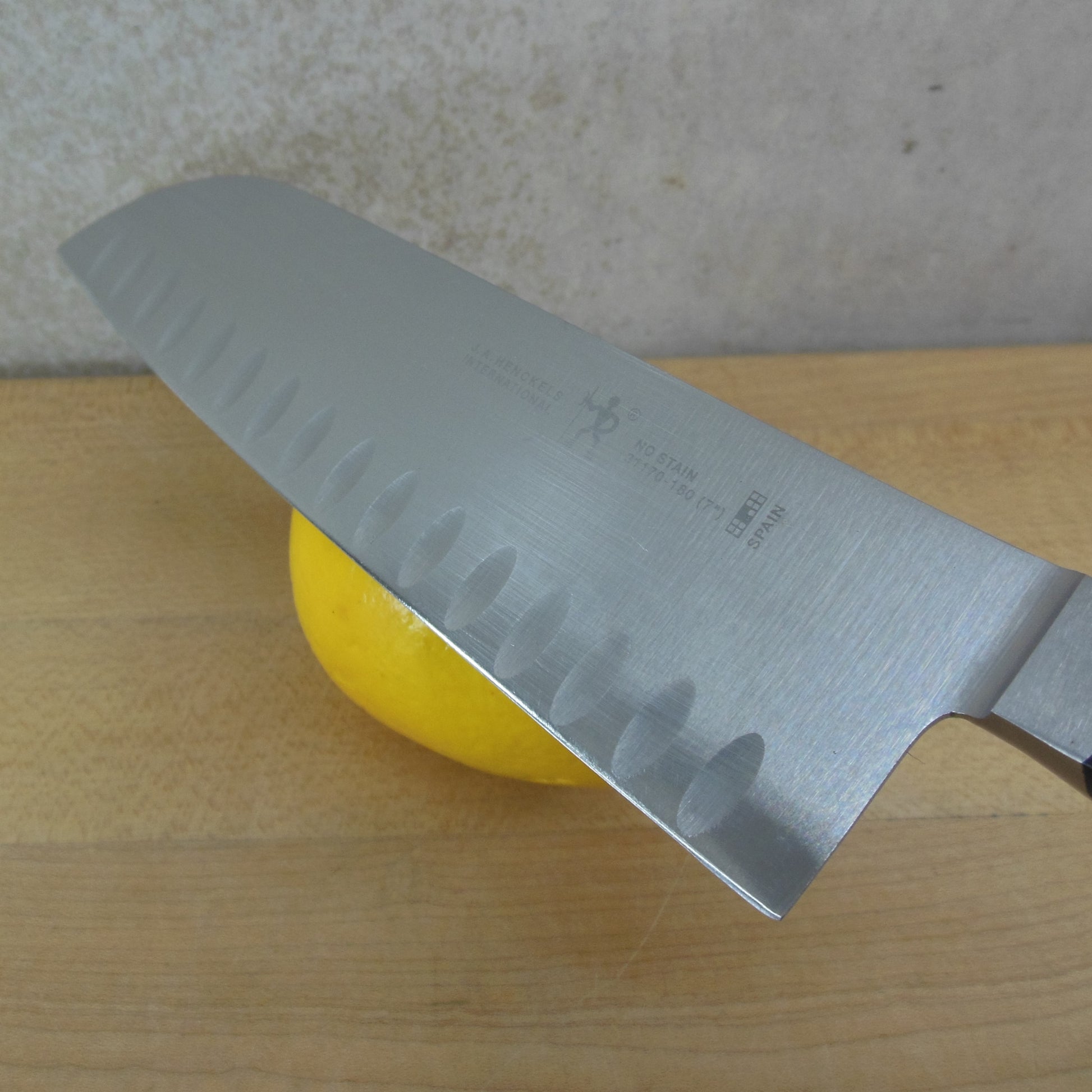 J.A. Henckels Spain Stainless Santoku Knife 31170-180 7" Vintage