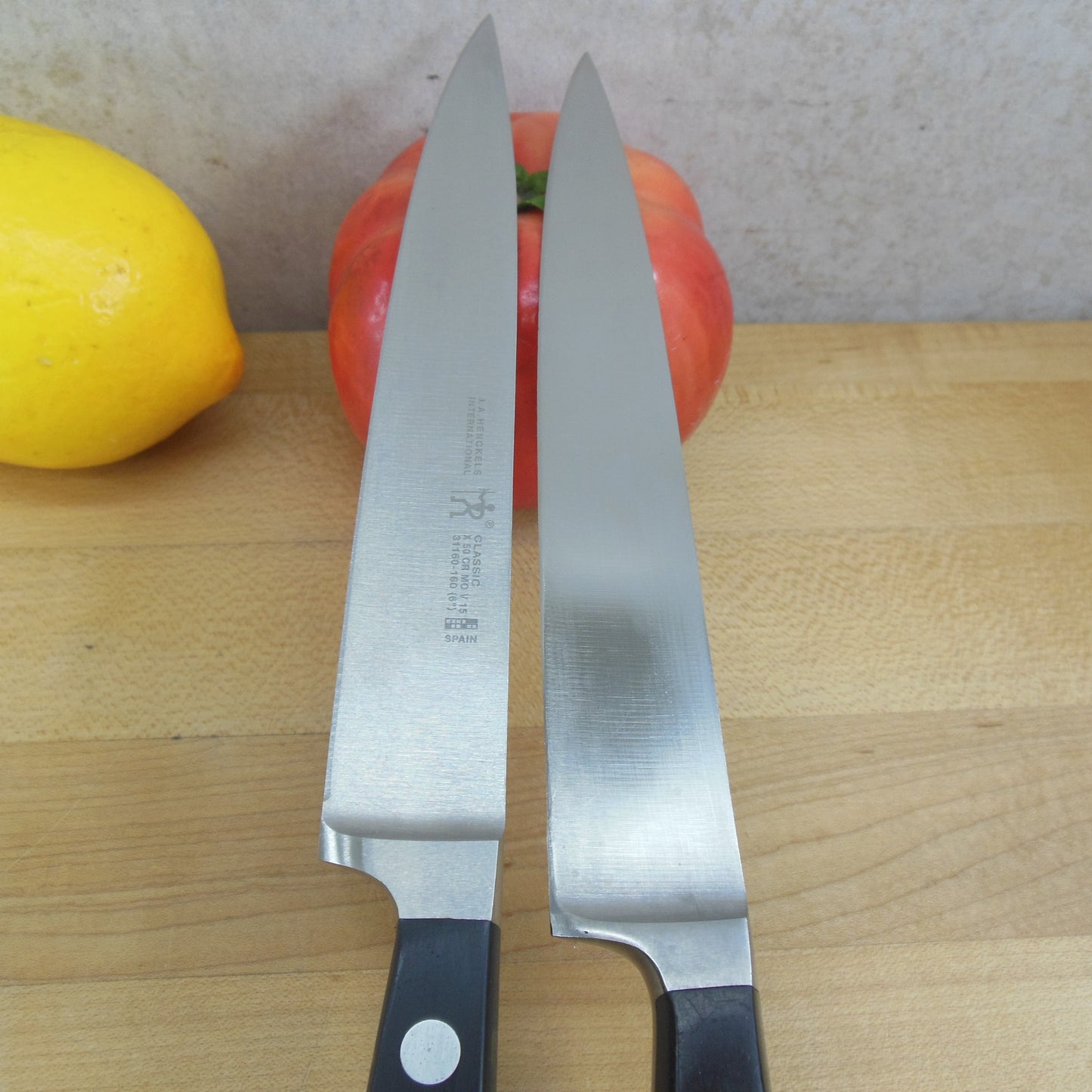 J.A. Henckels Spain Pair 6" Utility Sandwich Knives 31160-160 Vintage