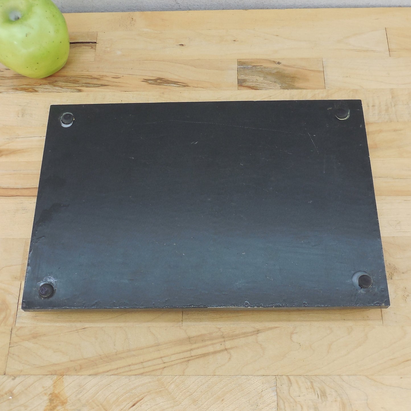 Harpswell House Maine USA Black Slate Walnut End Grain Cheese Board MCM
