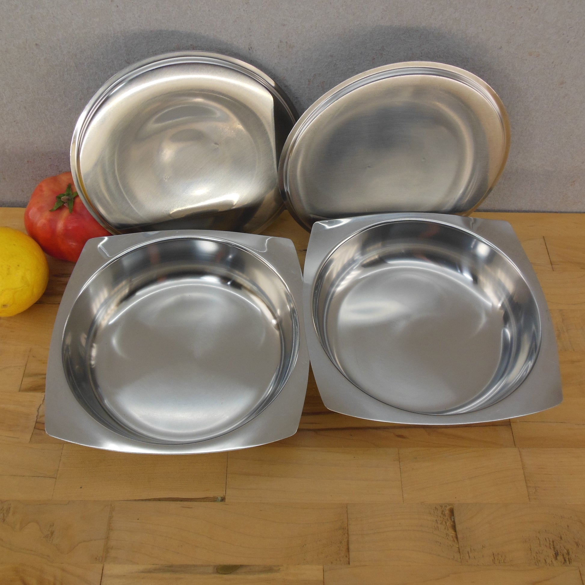 Dolphin & Haddon Hall Modernist Stainless Covered Serve Bowls MCM