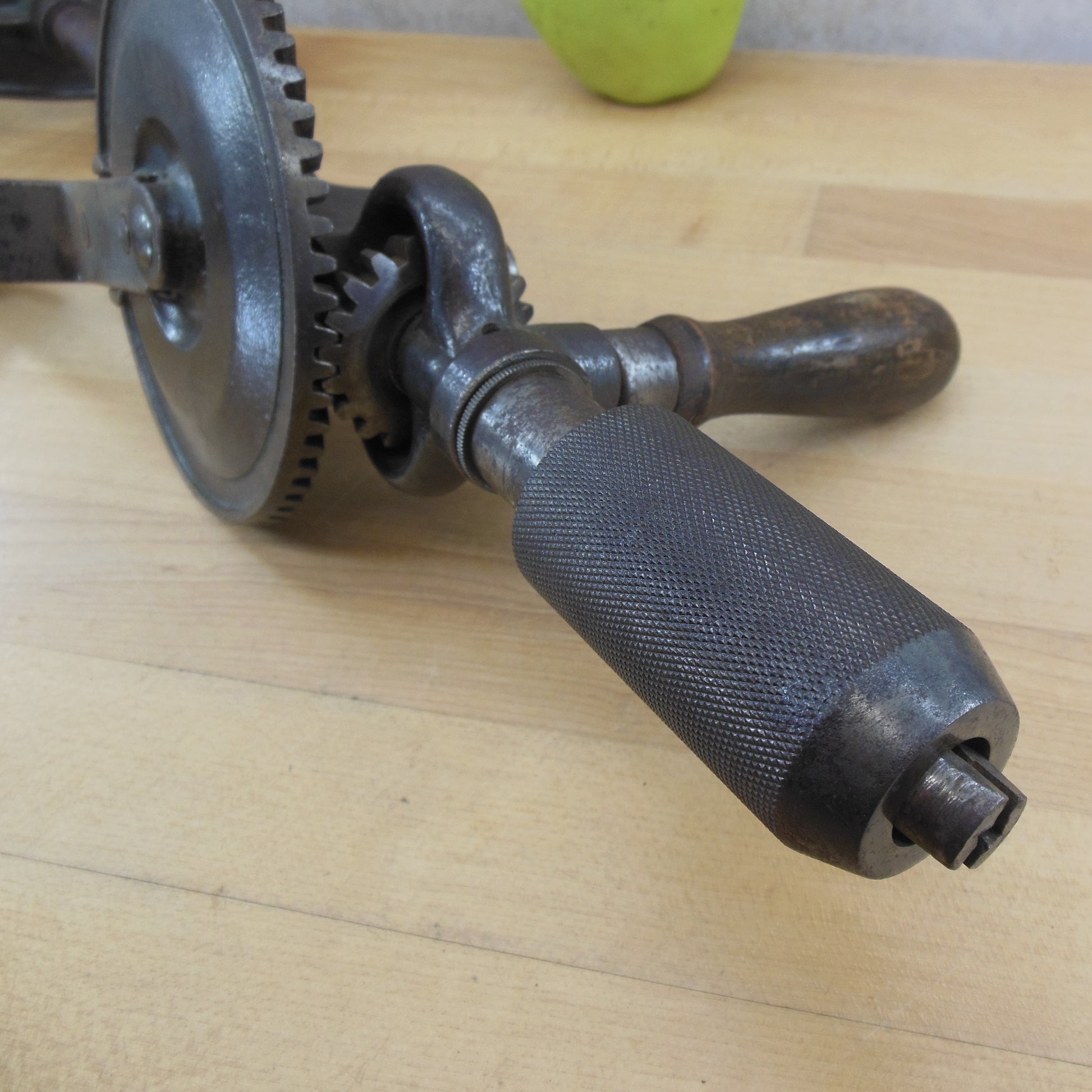 Antique OVB Hibbard Spencer Bartlett & Co. No. 80 Hand Crank Breast Drill Chuck