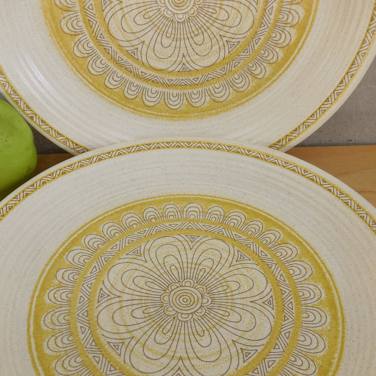 Franciscan Hacienda Gold Earthenware Pair Dinner Plates 10.75"