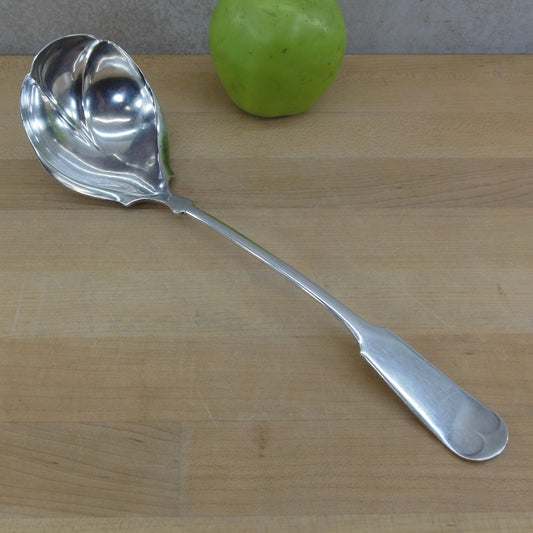 Holmes & Edwards XIV Antique Tipped Silverplate Punch Soup Ladle - Colonial Fiddle