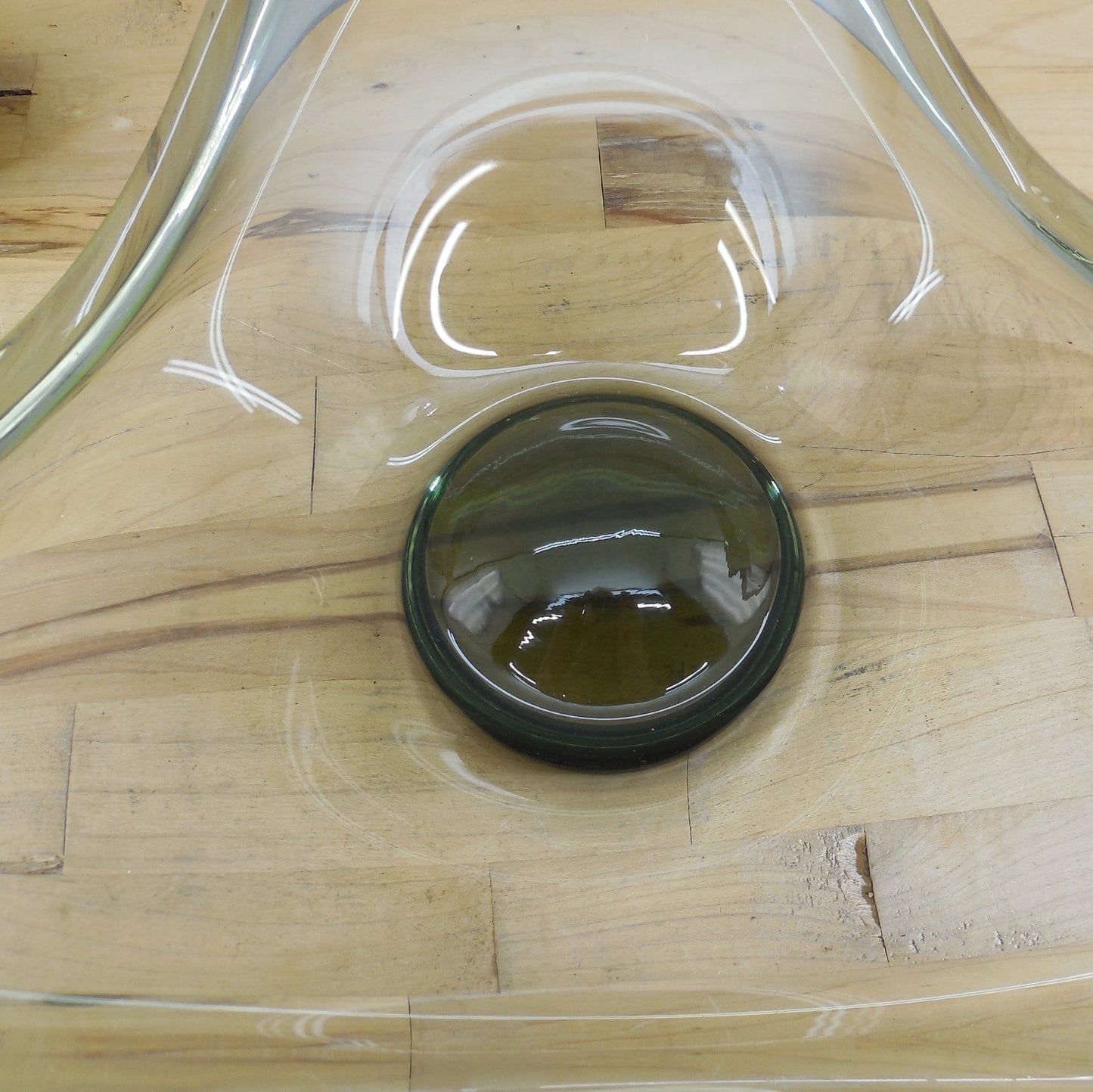 Holmegaard Denmark Per Lutken Design Fionia Bowl Smoke Gray Glass 13" Used