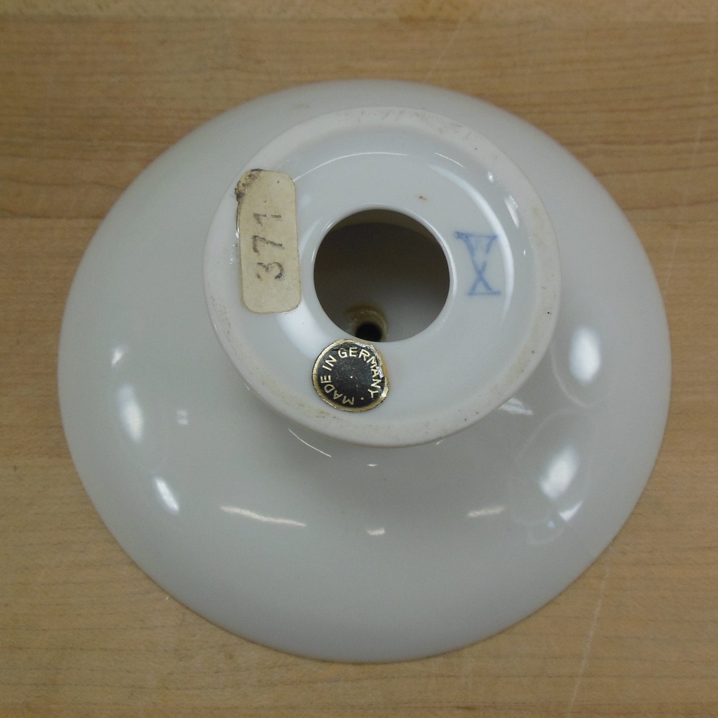 Helmut Krüger West Germany Small Orange White Porcelain Dish Candle Holder Original Labels